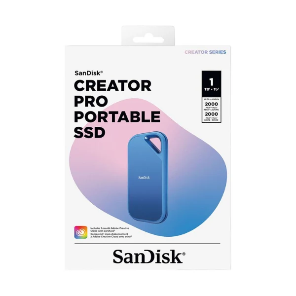 Disco Duro SSD Sandisk Creator Pro 1TB USB 3.2 Gen 2x2 Type C Portable - Azul - Image 5