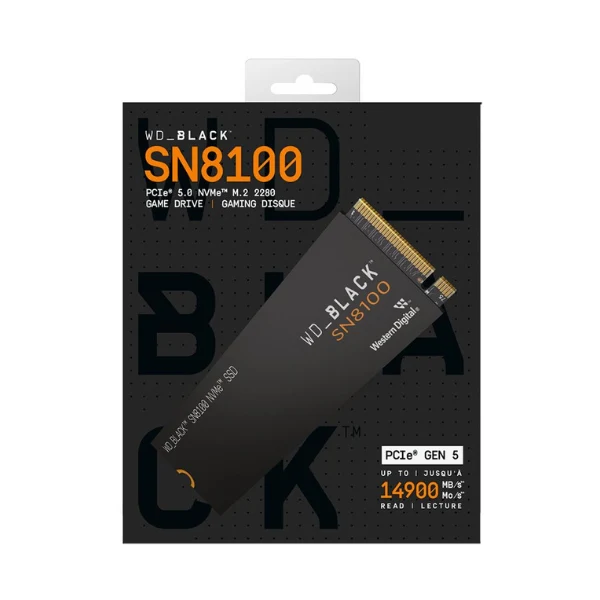 Disco Duro SSD WD Black SN8100 2TB 3D TLC NAND Flash PCIe Gen 5 x4 NVMe M.2 - Image 2