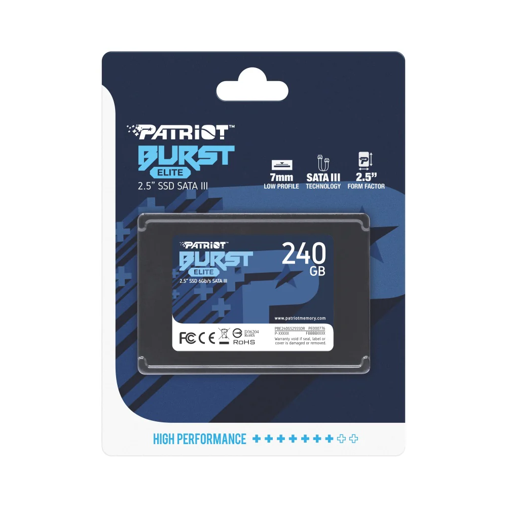 Disco Duro SSD Patriot PBE240GS25SSDR 240GB 2.5" 3D NAND SATA III - Image 3