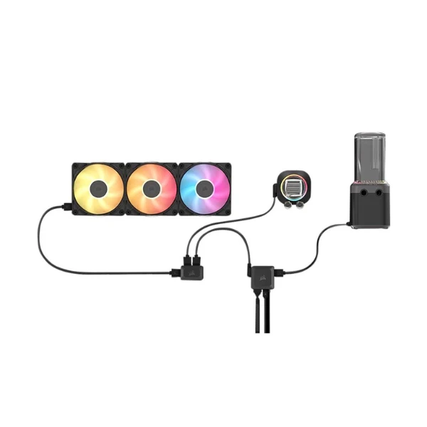 Enfriador Líquido Corsair iCUE LINK XH505i RX 360 RGB 360mm Hard Tube Kit – Negro - Image 2