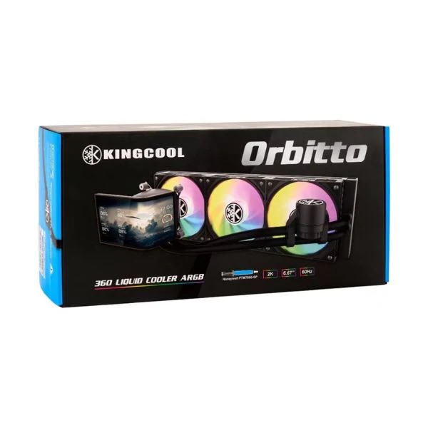 Enfriador Líquido KingCool Orbitto LCD 360mm All in One – Negro - Image 5