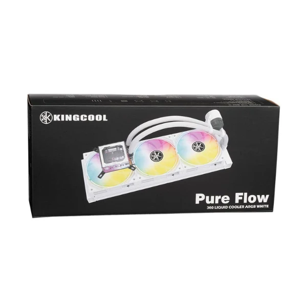 Enfriador Líquido KingCool Pure Flow ARGB 360mm All in One – Blanco - Image 3