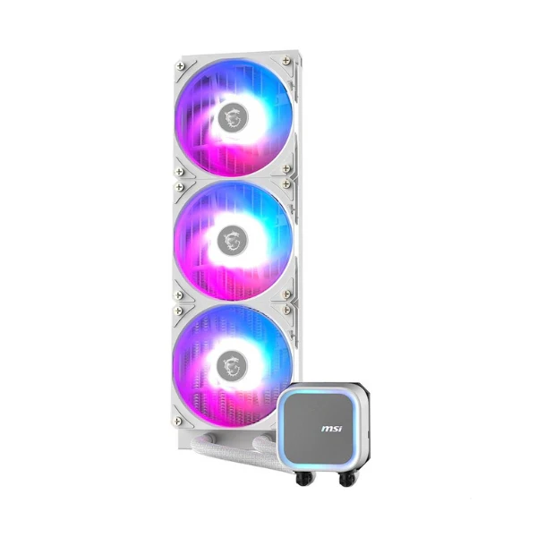 Enfriador Líquido MSI MAG CORELIQUID A13 RGB 360mm All in One – Blanco - Image 2