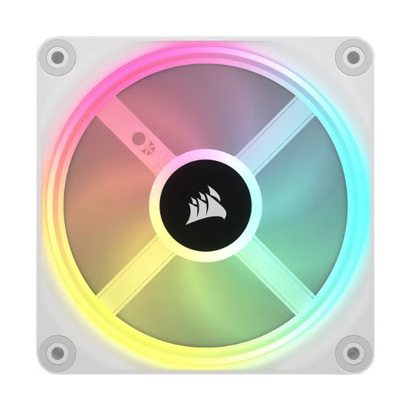 Fan Cooler Corsair iCUE LINK QX120 RGB Magnetic Dome Bearing 120mm PWM - Blanco - RGB - Image 2