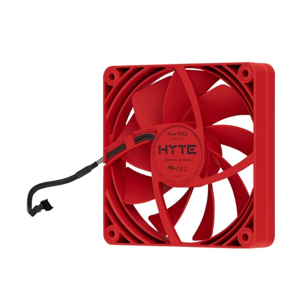 Fan Cooler HYTE Flow FA12 Fluid Dynamic Bearing 120mm - Rojo - 4 Pack - Image 4
