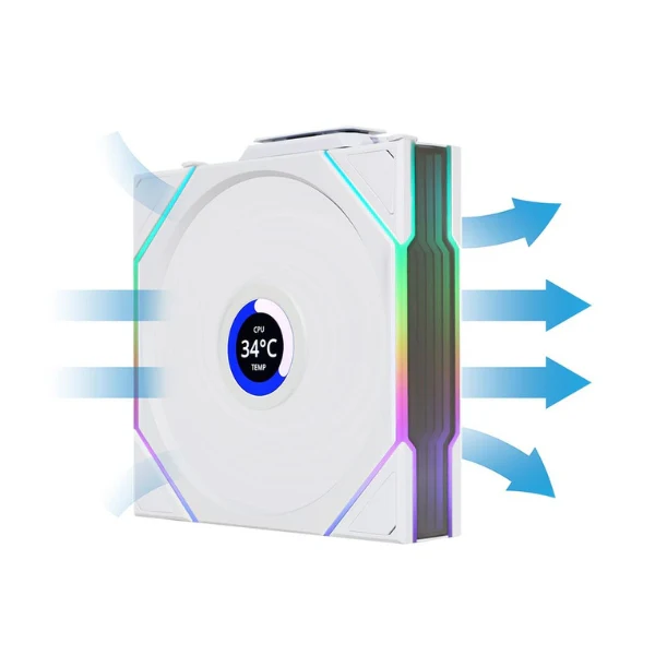 Fan Cooler Lian Li UNI FAN TL120 V2 LCD Wireless Fluid Dynamic Bearing 120mm - Blanco - RGB - Image 5