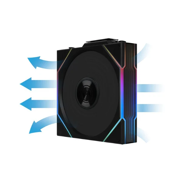 Fan Cooler Lian Li UNI FAN TL120 V2 Reverse Blade Wireless Fluid Dynamic Bearing 120mm - Negro - RGB - 3 Pack - Image 4