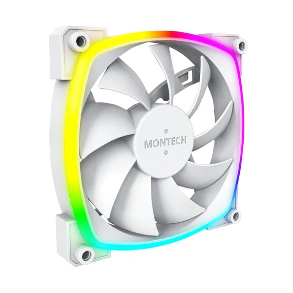 Fan Cooler Montech AX120 Hydro Dynamic Bearing 120mm - Blanco - ARGB - Image 3