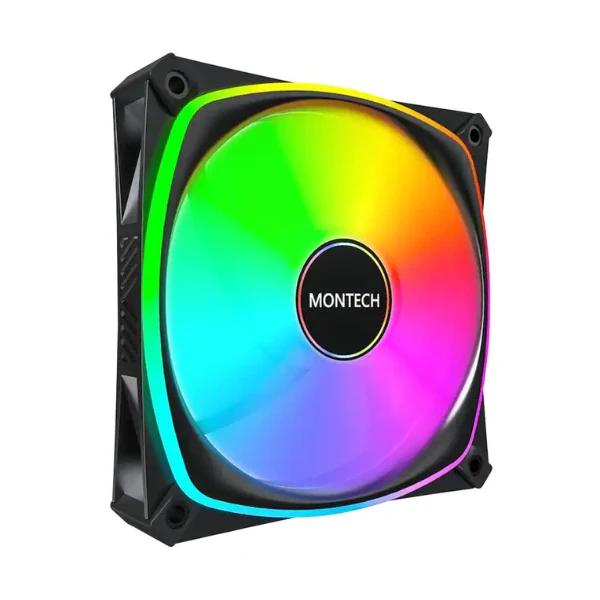 Fan Cooler Montech RX120 PRO RGB Rifle Bearing 120mm - Negro - RGB - 3 Pack - Image 2