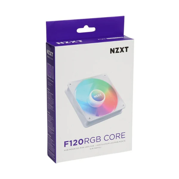 Fan Cooler NZXT F120 RGB Core Fluid Dynamic Bearing 120mm - Blanco - RGB - Image 3