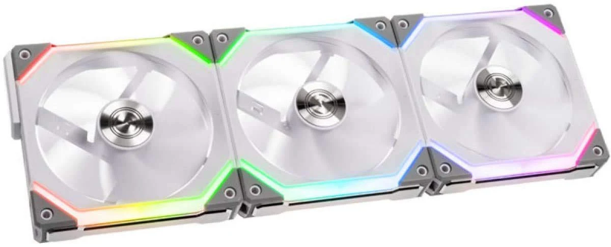 Fan cooler ARGB Lian Li UNI FAN SL120 revolucionado de cadena margarita, blanco, paquete de 3 unidades - Image 3