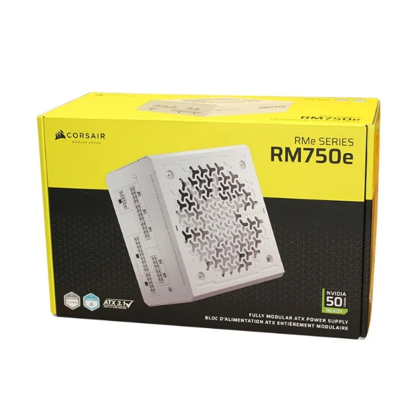 Fuente de Poder Corsair RMe Series RM750e - 750W - Cybenetics Gold - Modular - ATX - White - Image 5