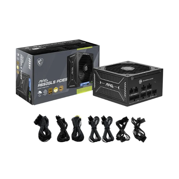 Fuente de Poder MSI MAG A650GLS PCIE5 - 650W - 80 PLUS Gold - Modular - ATX - Image 4