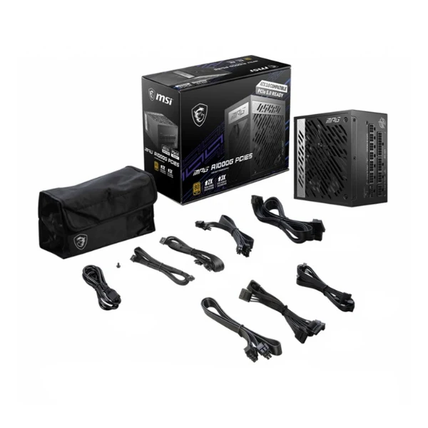 Fuente de Poder MSI MPG A1000G PCIE5 - 1000W - 80 PLUS Gold - Modular - ATX - Image 4