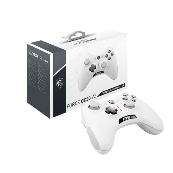 Gamepad MSI Force GC30 V2 Blanco Inalámbrico - Doble Motor de Vibración - Compatible con PC y Android - Image 5