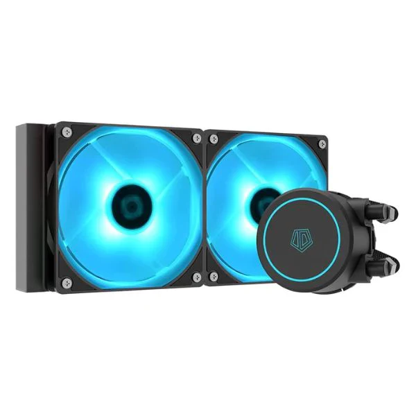ID-COOLING AURAFLOW RGB CPU Liquid Cooler 240mm Cooler MB 12V 4PIN Connector 2X120mm RGB Fan Intel 1700/115X/1200/206