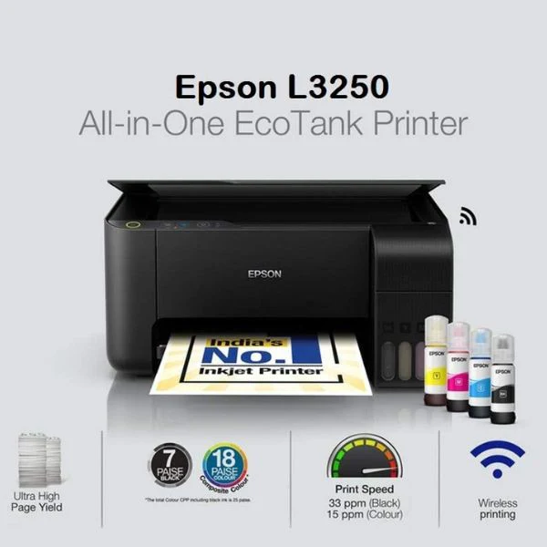 Impresora Epson EcoTank L3250 Multifuncional - Tinta Continua - Color - 10 ppm Mono y 5 ppm Color - C11CJ67301 - Image 4