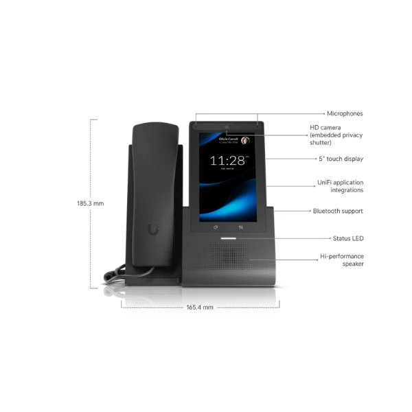 Smartphone de Escritorio Ubiquiti G3 Touch Pro 5" HD PoE con Cámara y Bluetooth - Image 3