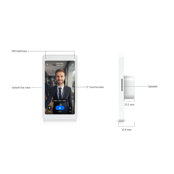 Intercomunicador Ubiquiti Intercom Viewer 5" HD PoE Pantalla Táctil Interior - Image 6