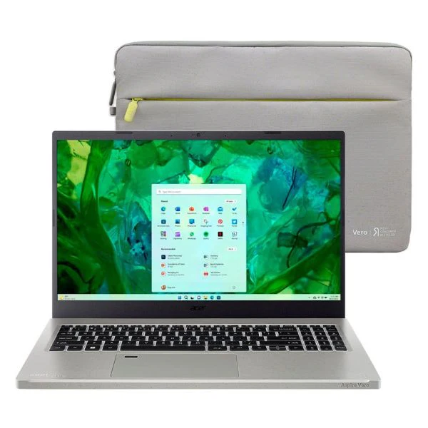 Laptop Acer Aspire Vero 15.6” Full HD Intel i5-1335U Memoria 8GB DDR5 Disco 512GB SSD WiFi6 Wind 11 Color Gray