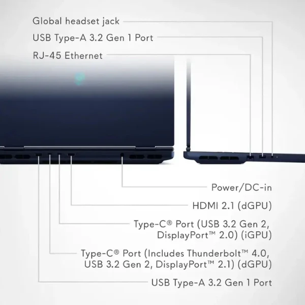 Laptop Alienware 16X Aurora Intel Core Ultra 9 Series 2 32GB RAM 1TB SSD 16" NVIDIA GeForce RTX 5060 Blue - Image 7