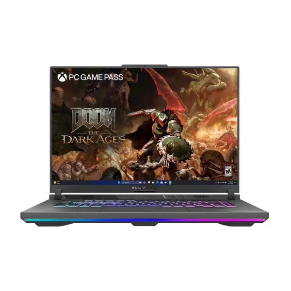 Laptop ASUS ROG Strix G16 AMD Ryzen 9 8940HX 64GB RAM 2TB SSD 16" NVIDIA GeForce RTX 5070 Ti Win 11 Pro - Eclipse Gray