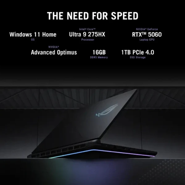 Laptop ASUS ROG Strix G16 Intel Core i9 14ª generación 16GB RAM 1TB SSD 16" NVIDIA GeForce RTX 5060 Eclipse Gray - Image 10
