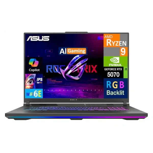 Laptop ASUS ROG Strix G18 AMD Ryzen 9 8940HX 64GB RAM 2TB SSD 18" NVIDIA GeForce RTX 5070 Win 11 Pro - Eclipse Gray con UBS Hub