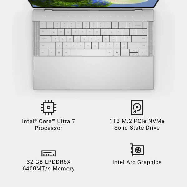 Laptop Dell XPS 14 Intel Core Ultra 7 32GB RAM 1TB SSD 14.5" 3.2K OLED Touch-Screen Platinum Intel Arc - Image 16