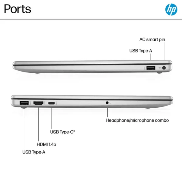 Laptop HP 15.6 Full HD Touch Intel Core i7 16GB 512GB SSD Natural Silver 15-fd0127dx - Image 4