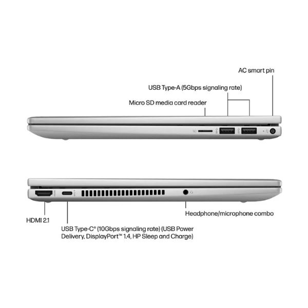 Laptop HP Envy 2 en 1 Touchscreen Intel Core 7 Series 1 16GB RAM 512GB SSD 14" Intel Graphics Natural Silver - Image 7