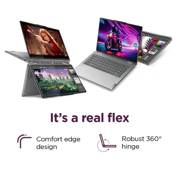 Laptop Lenovo Yoga 7 2-in-1 AMD Ryzen 7 8840HS 16GB RAM 1TB SSD 14" 2K Touch-Screen Arctic Grey AMD Radeon - Image 10