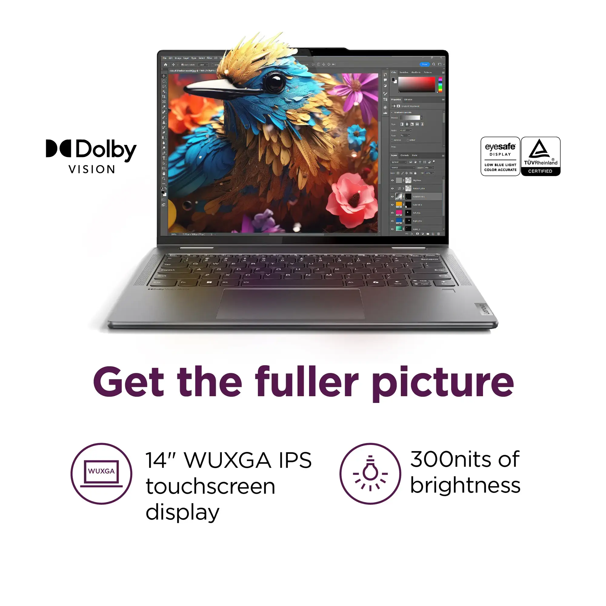 Laptop Lenovo Yoga 7i 2-in-1 Intel Core Ultra 7 155U 16GB RAM 1TB SSD 14" 2K Touch-Screen Storm Grey Intel Graphics - Image 11
