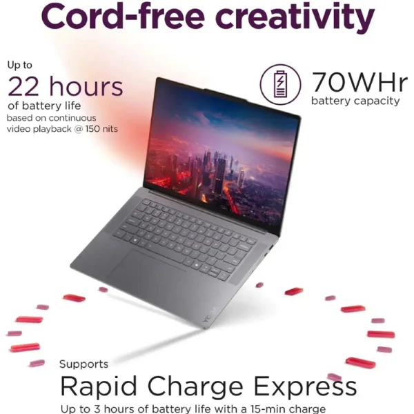 Laptop Lenovo - Yoga Slim 7i Aura Edition Intel Core Ultra 7 16GB RAM 1TB SSD 15.3” 3K Touch-Screen Luna Intel Arc - Image 17