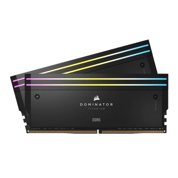 Memoria RAM Corsair Dominator Titanium RGB 64GB (2x32GB) DDR5 6600MHz PC5-52800 CL32 Dual Channel – Para PC (White)