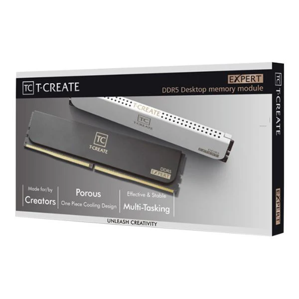 Memoria RAM TeamGroup T-Create Expert 64GB (2x32GB) DDR5 6000MHz PC5-48000 CL34 Dual Channel – Para PC - Image 3