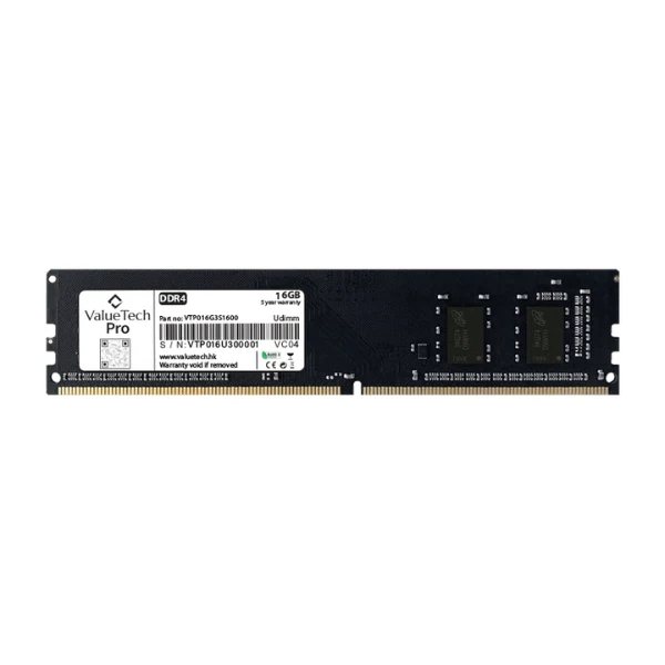 Memoria RAM Valuetech 16GB DDR4 3200MHz UDIMM para PC