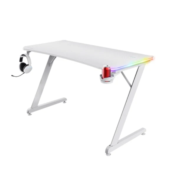 Mesa Gaming Trust GXT709 Luminus RGB Negra - 120x60x74cm - Iluminación LED - Controles Táctiles - Accesorios Integrados - Image 2