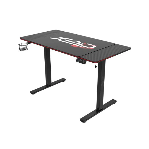 Mesa Gaming Jemip Dragon Fire - Control de Altura Electrónico - 120x60x73CM - Incluye Mouse Pad, Porta Taza y Audífonos - JP-KW-T15RGB