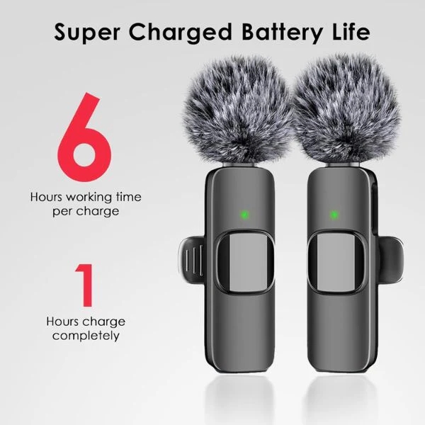 Micrófonos Lavalier inalámbricos KLIP MIC PRO en estuche de carga. Profesional para iPhone, Android iPad, cámara, PC, Mac - Image 4
