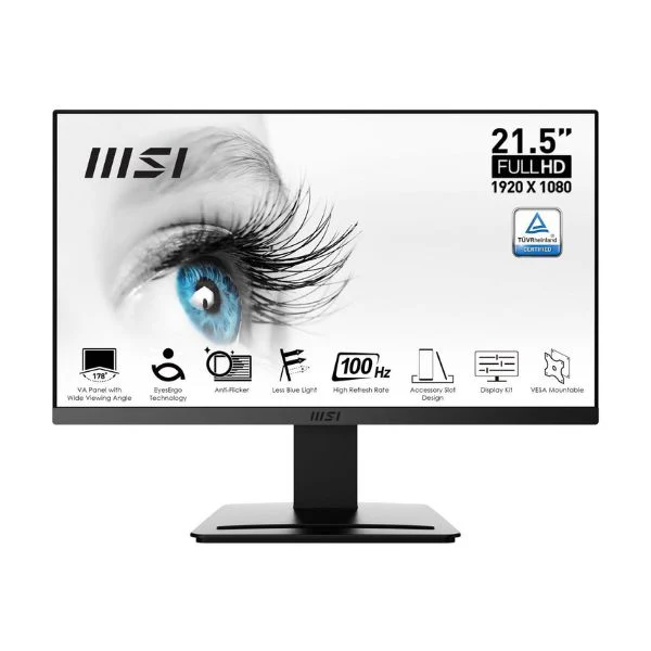 MONITOR MSI 21.5" FHD MP223 PRO VA/ 100Hz/ EYESERGO TECH/ HDMI-VGA