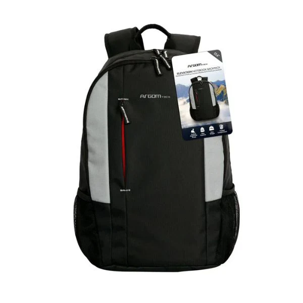 Morral ARGOM Elevation 15.6" - Compartimentos Múltiples - Acolchado - Negro- ARG-BP-0718BK - Image 2