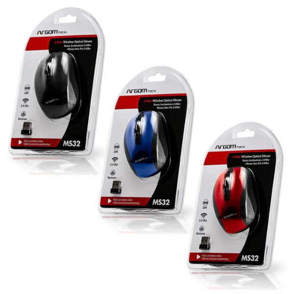 Mouse Argom MS32 - Inalámbrico - 1600DPI - 6 Botones - Negro ARG-MS-0032B - Image 5