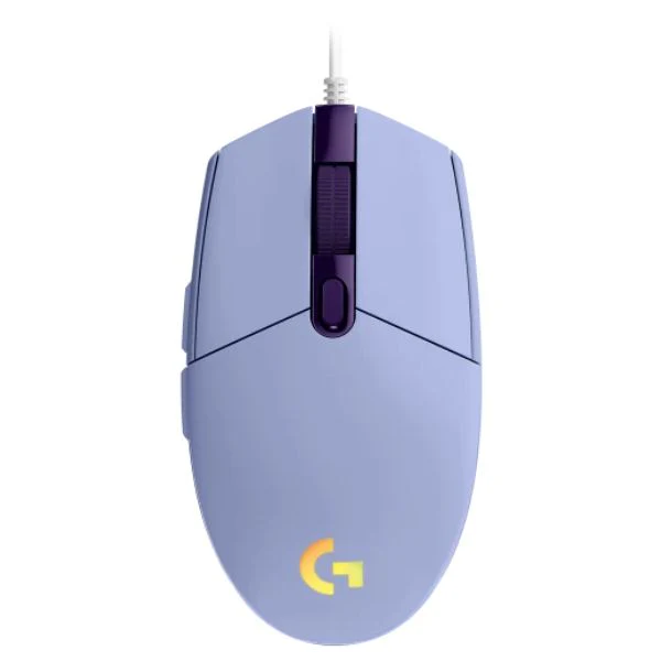 Mouse Logitech G203 Gaming, 200-8000 DPI, 6 Botones, USB, RGB, Violeta