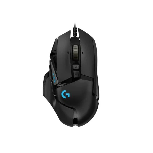 Mouse Logitech G502 Hero Gaming, 25000 DPI, 8 Botones, ARM de 32bit, 400IPS, USB, Negro
