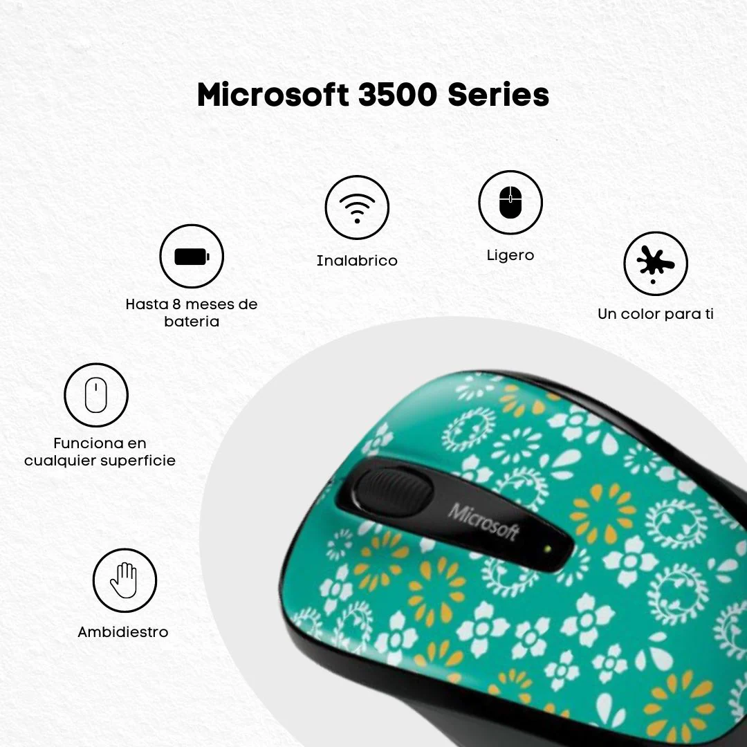 Mouse Microsoft 3500 Inalambrico Gmf-00323 Oh Joy - Image 3