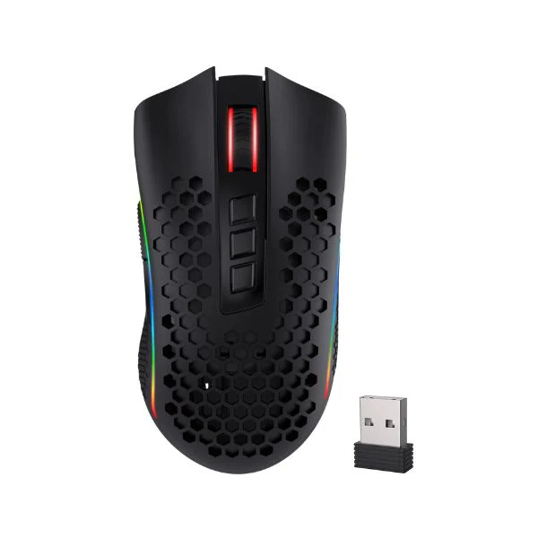 Mouse Redragon storm pro RGB, inalambrico y cableado USB, interruptor huano , frecuencia de respuesta 125 HZ / 1000 HZ, 8 botones programables - Image 2