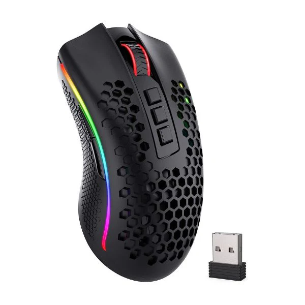 Mouse Redragon storm pro RGB, inalambrico y cableado USB, interruptor huano , frecuencia de respuesta 125 HZ / 1000 HZ, 8 botones programables - Image 3