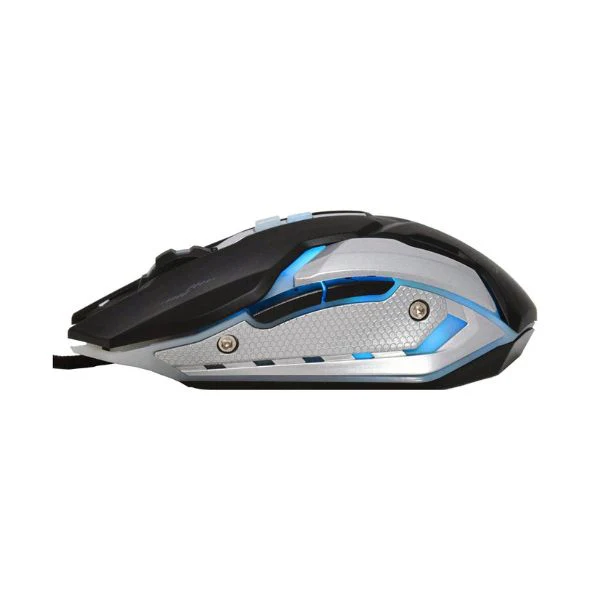 Mouse Unno Tekno MS6610Bk Brave Gaming Usb Plata/Negro - Image 2