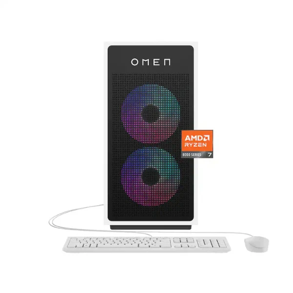 Pc Gaming HP OMEN 35L AMD Ryzen 7 8700F (5.0 GHz) - 32 GB DDR5 - 1 TB SSD - NVIDIA GeForce RTX 5070 12 GB - 850 W - Win 11 Home - Panda Metal - Image 2